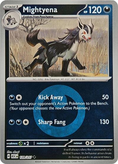 Mightyena - Energy Symbol Pattern - 129/217 - Uncommon [me025-129] [Reverse Holo]