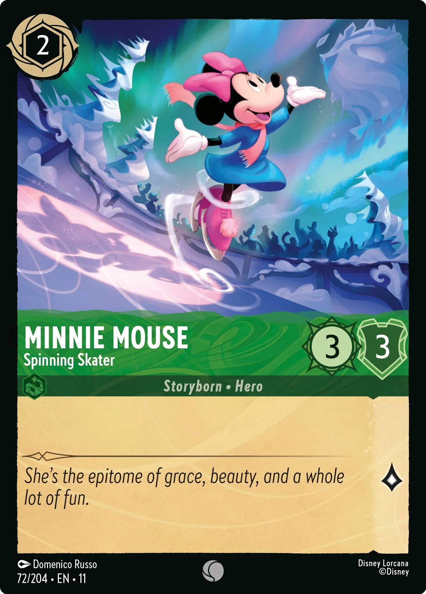 Minnie Mouse - Spinning Skater - 72/204 [Winterspell] [Non-Foil]