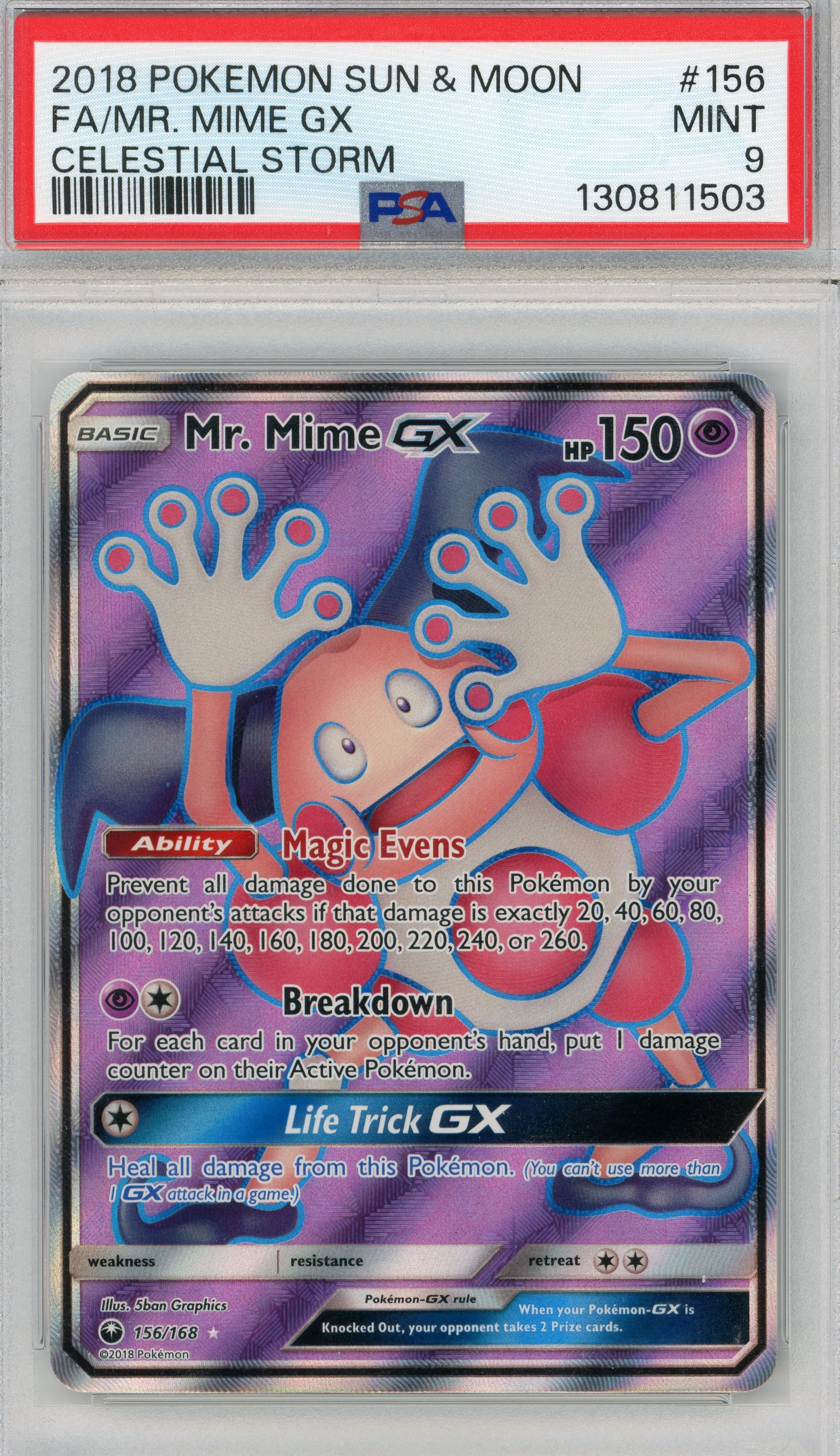 Mr. Mime-GX — PSA 9|Rare Ultra — ID 16095