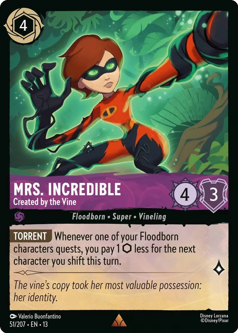 Mrs. Incredible - Created by the Vine - 51/204 [Attack of the Vine!] [Non-Foil]