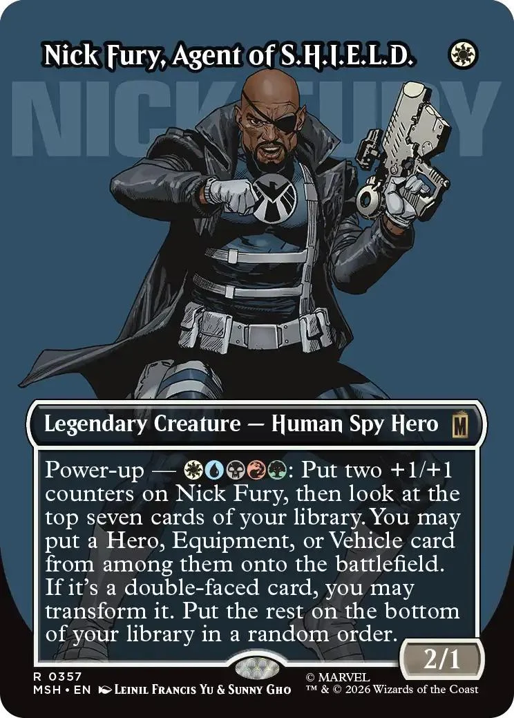Nick Fury, Agent of S.H.I.E.L.D. [357] [Borderless] [Logo] [Marvel Super Heroes] [Non-Foil]