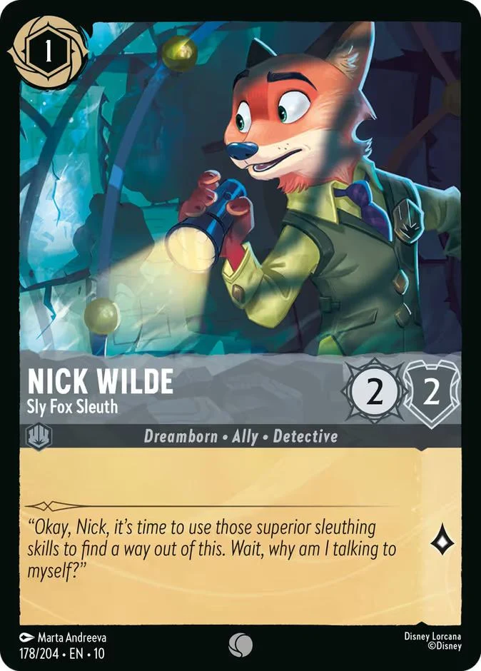 Nick Wilde - Sly Fox Sleuth - 178/204 [Whispers in the Well] [Non-Foil]
