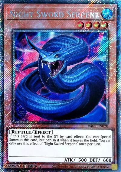 Night Sword Serpent - RA05-EN020 - Platinum Secret Rare - 1st Edition
