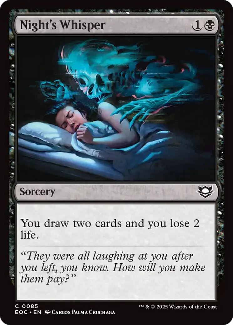 Night's Whisper [85] [Edge of Eternities: Commander] [Non-Foil]
