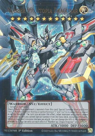 Number 99: Utopia Dragonar - Extended Art - RA05-EN144 - Ultra Rare - 1st Edition