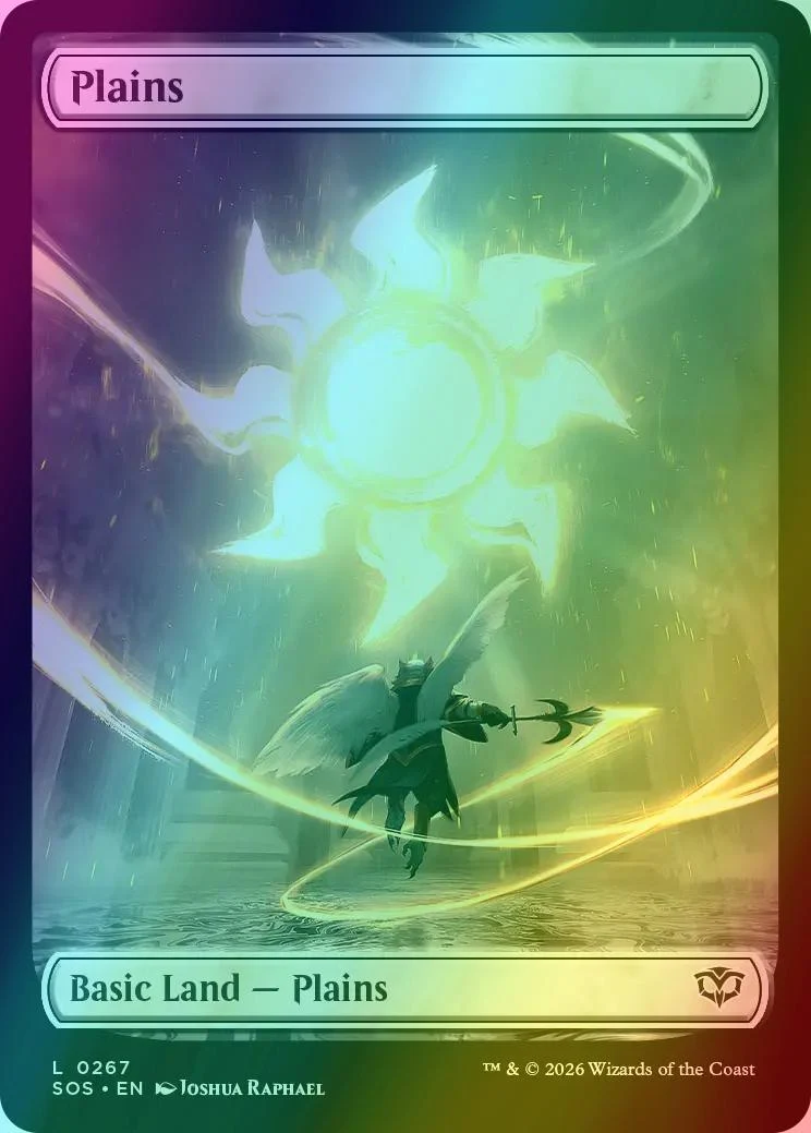 Plains [267] [Full Art] [Spellcraft Land] [Secrets of Strixhaven] [Foil]