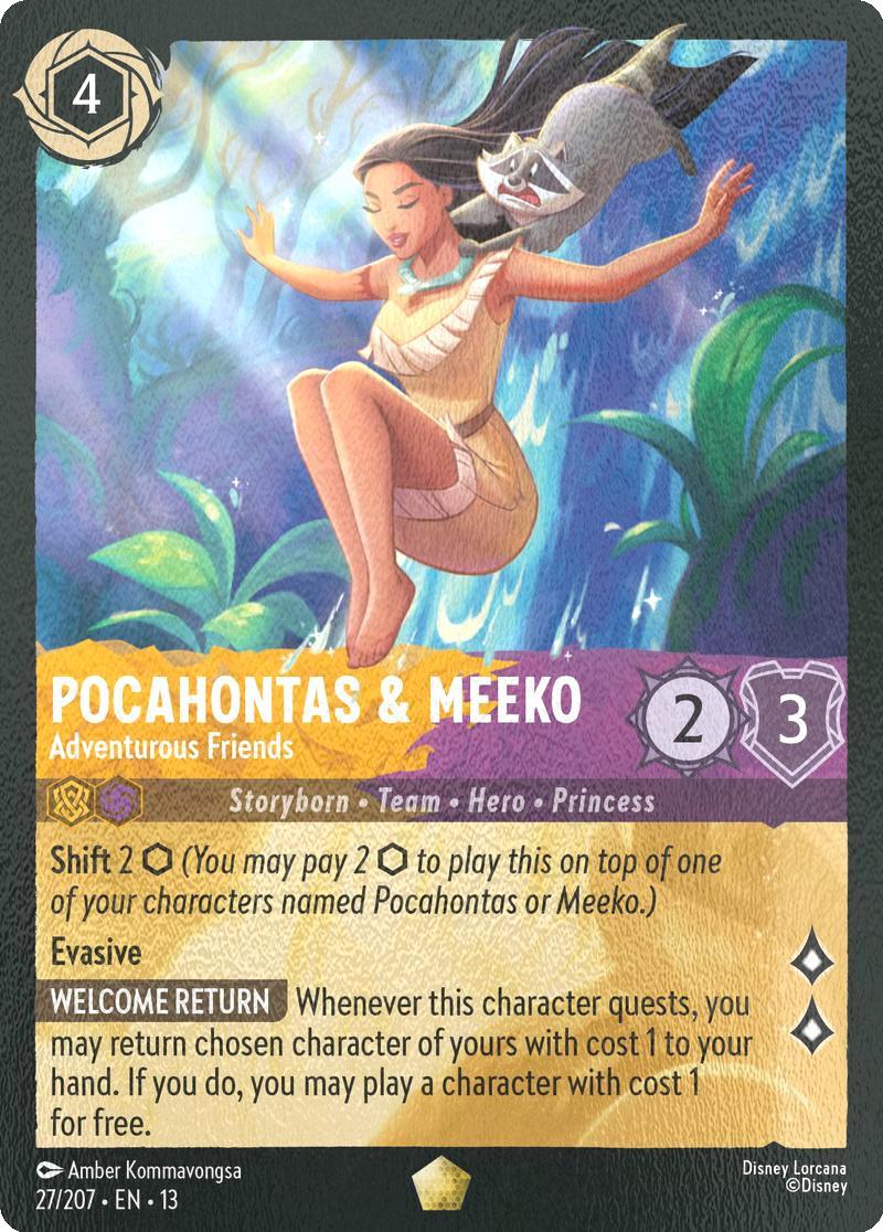 Pocahontas & Meeko - Adventurous Friends - 27/204 [Attack of the Vine!] [Cold Foil]