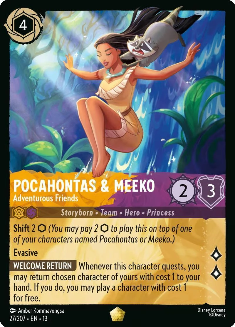 Pocahontas & Meeko - Adventurous Friends - 27/204 [Attack of the Vine!] [Non-Foil]