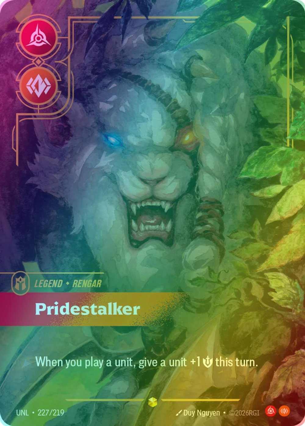Pridestalker (Rengar) (Overnumbered) - 227/219 [Unleashed] [Foil]