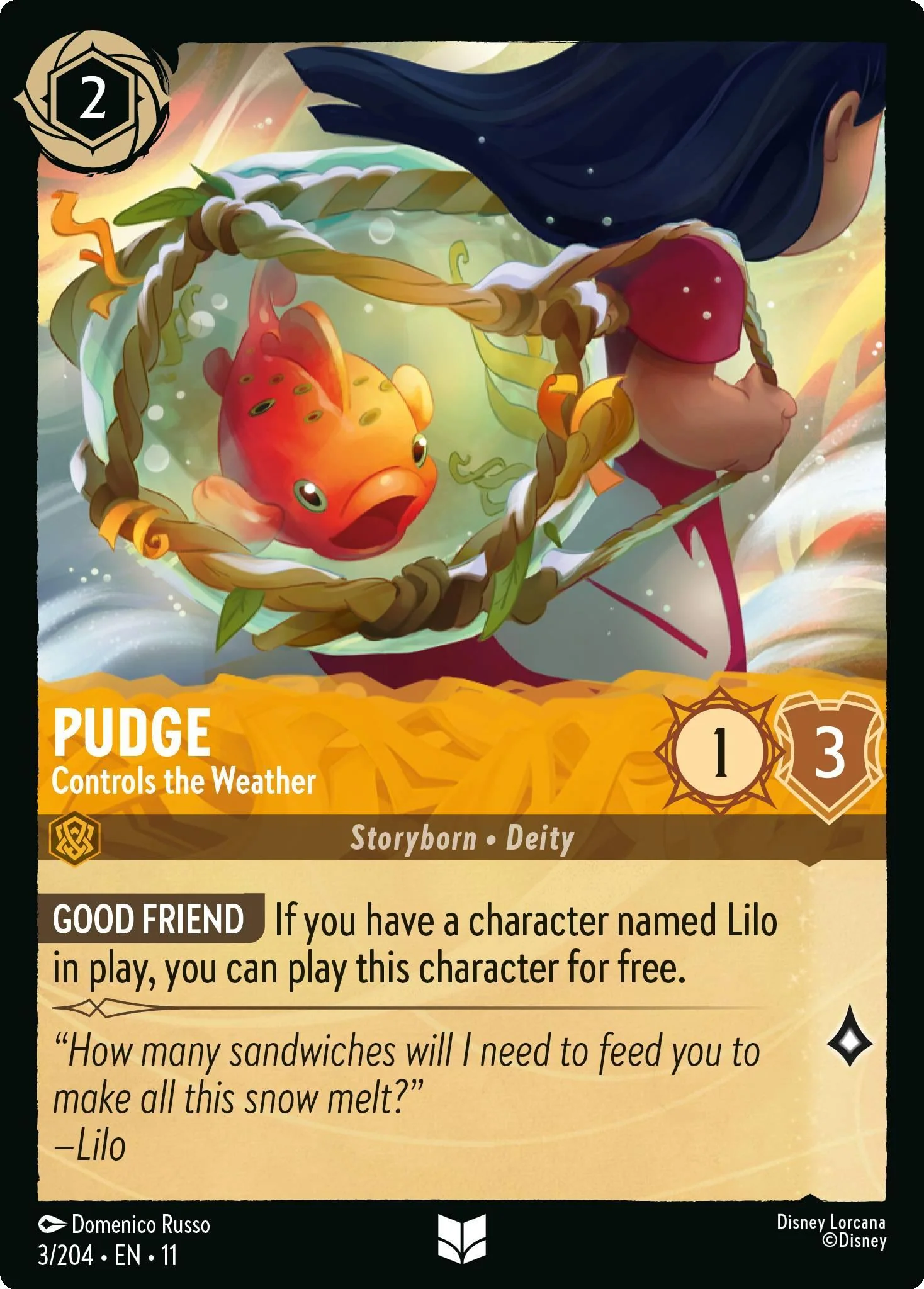 Pudge - Controls the Weather - 3/204 [Winterspell] [Non-Foil]