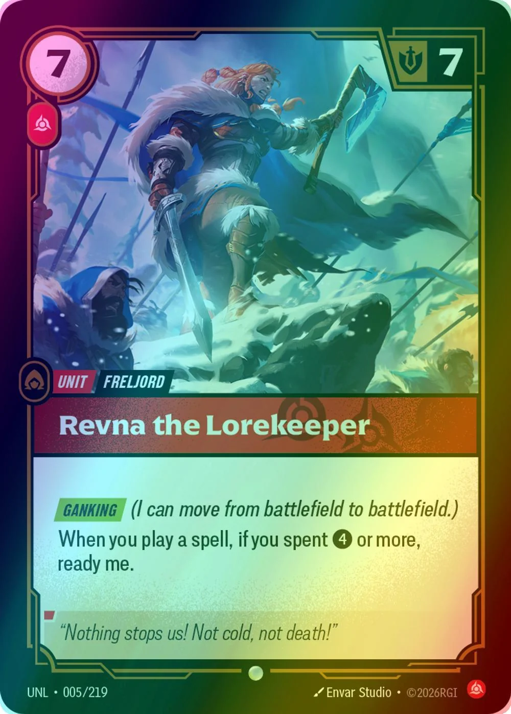 Revna the Lorekeeper - 005/219 [Unleashed] [Foil]