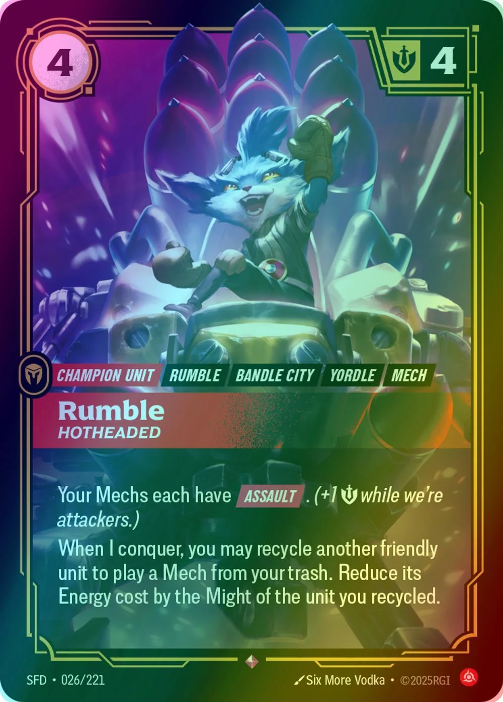 Rumble - Hotheaded - 026/221 [Spiritforged] [Foil]