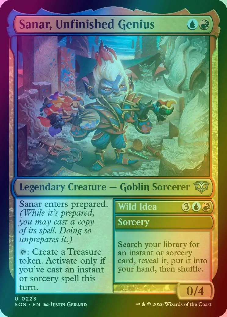 Sanar, Unfinished Genius // Wild Idea [223] [Secrets of Strixhaven] [Foil]