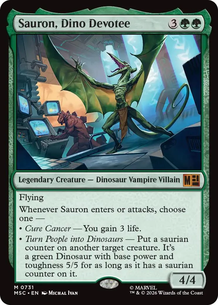 Sauron, Dino Devotee [731] [Jumpstart] [Marvel Super Heroes: Commander] [Non-Foil]