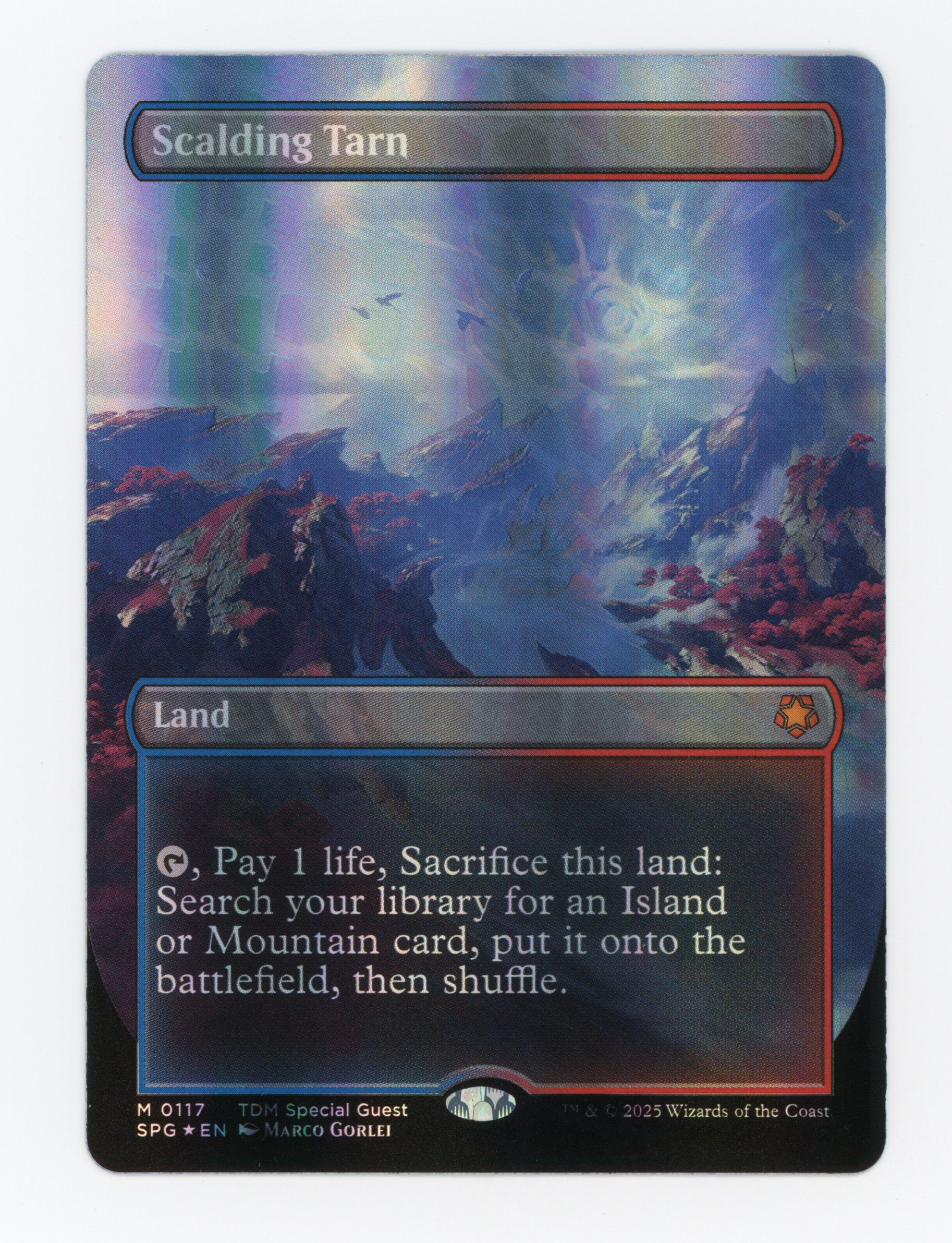 Scalding Tarn — Borderless|Dragonscale Foil — ID 18169