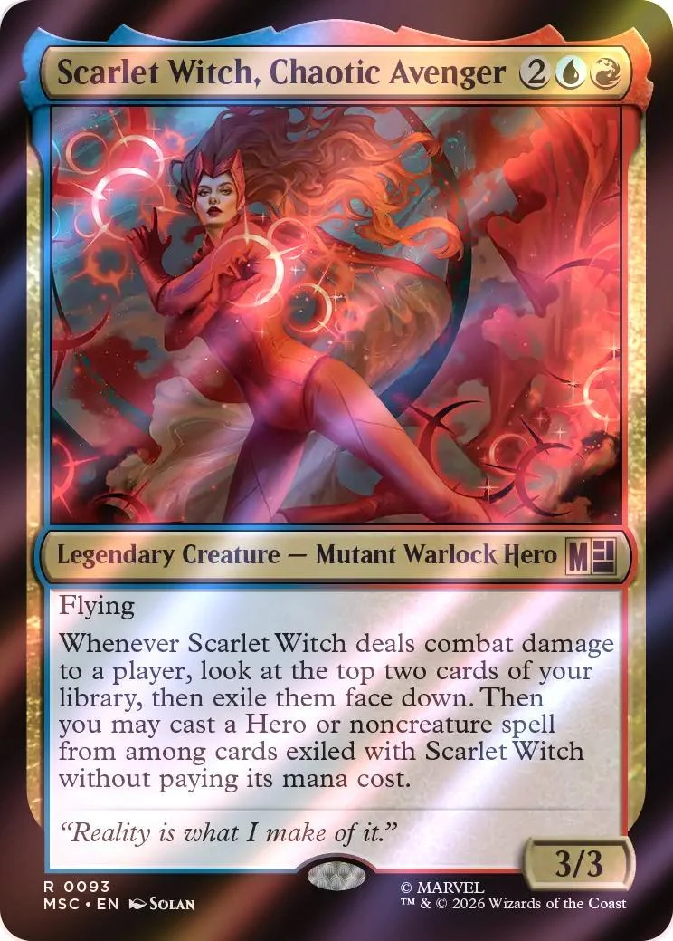 Scarlet Witch, Chaotic Avenger [93] [Marvel Super Heroes: Commander] [Surge Foil]