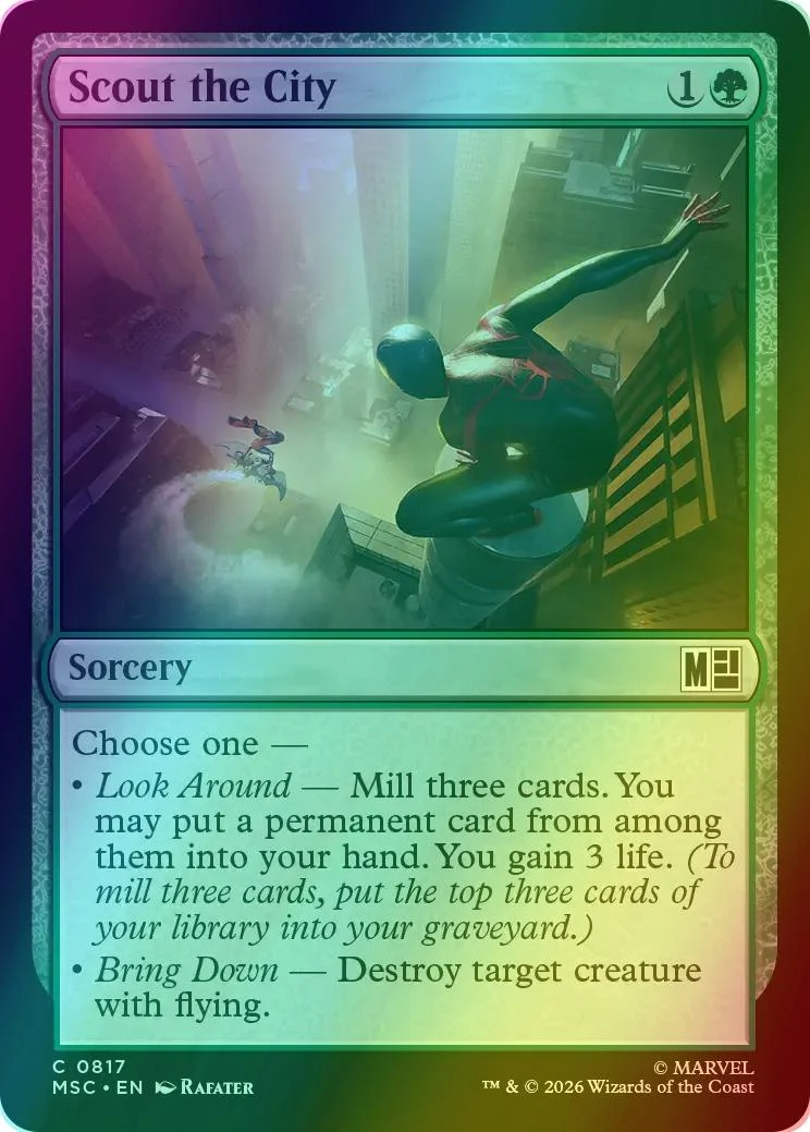 Scout the City [817] [Jumpstart] [Marvel Super Heroes: Commander] [Foil]