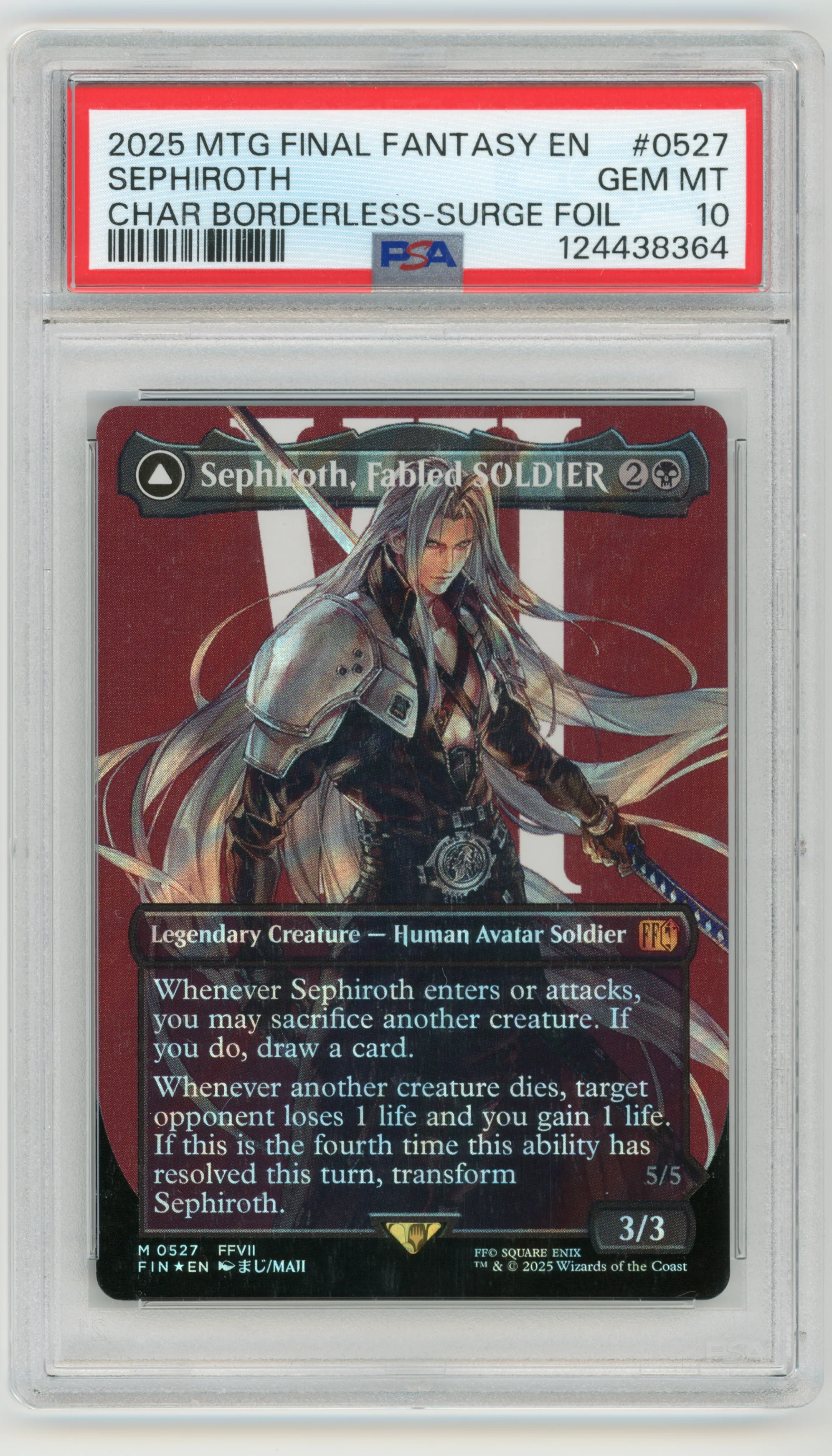 Sephiroth, Fabled SOLDIER // Sephiroth, One-Winged Angel — Borderless|Character|Surge Foil — ID 16293