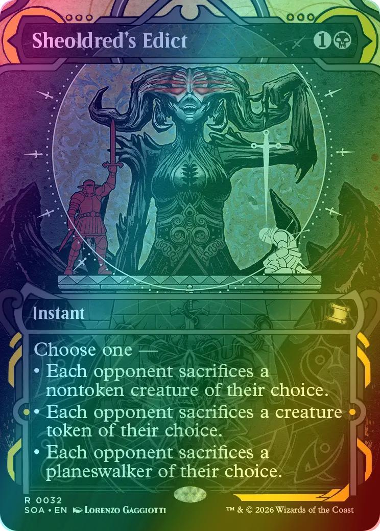 Sheoldred's Edict [32] [Showcase] [Secrets of Strixhaven: Mystical Archive] [Foil]