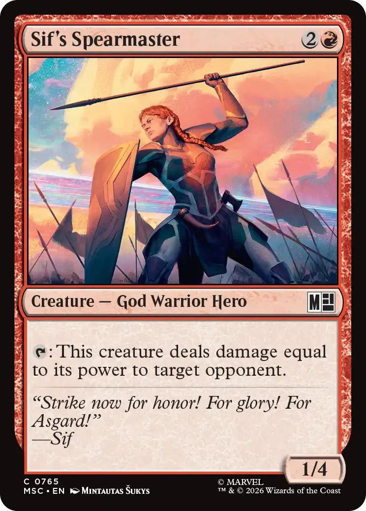 Sif's Spearmaster [765] [Jumpstart] [Welcome Deck] [Marvel Super Heroes: Commander] [Non-Foil]