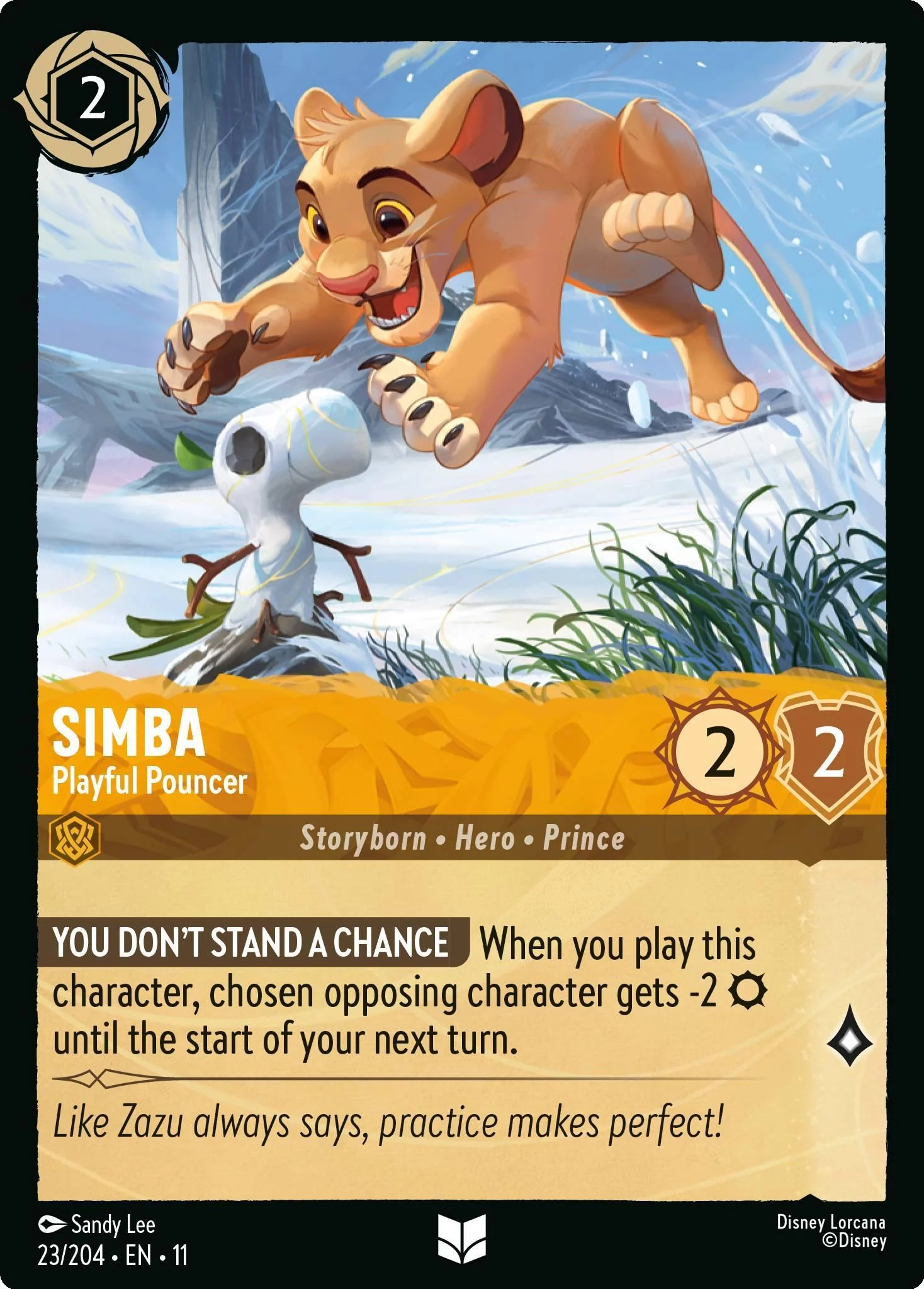 Simba - Playful Pouncer - 23/204 [Winterspell] [Non-Foil]