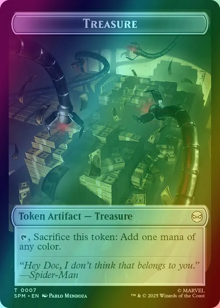 Spider Token (03) // Treasure Token (07) [Marvel's Spider-Man: Tokens] [Foil] - Image 2
