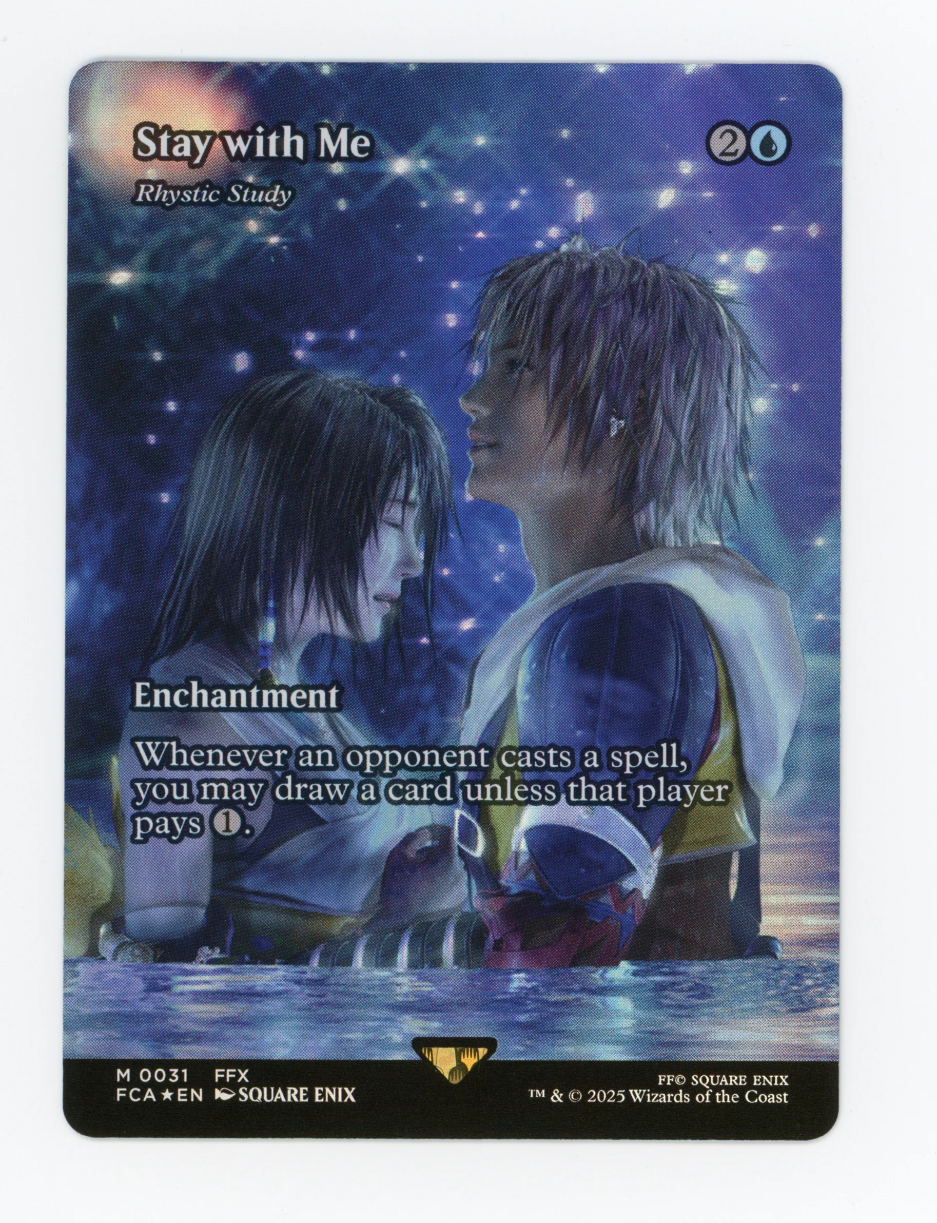 Stay with Me - Rhystic Study — Borderless|Foil — ID 16749