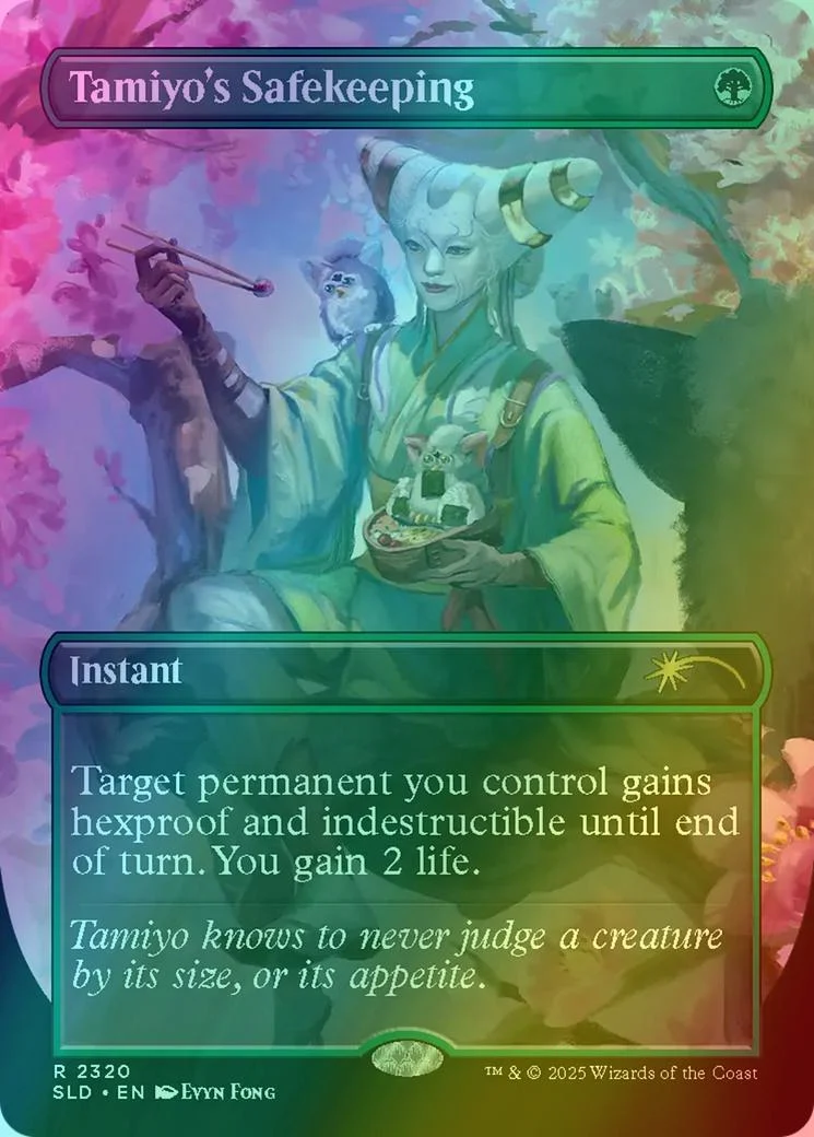 Tamiyo's Safekeeping [2320] [Borderless] [Furby: The Gathering] [Secret Lair Drop] [Rainbow Foil]