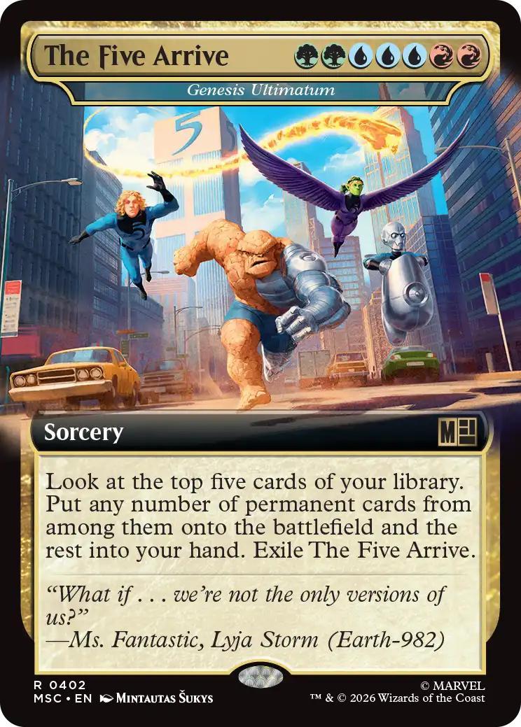 The Five Arrive - Genesis Ultimatum [402] [Extended Art] [Marvel Super Heroes: Commander] [Non-Foil]