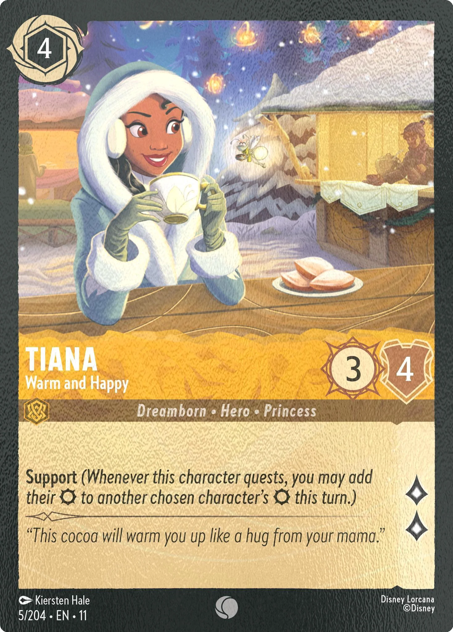 Tiana - Warm and Happy - 5/204 [Winterspell] [Cold Foil]