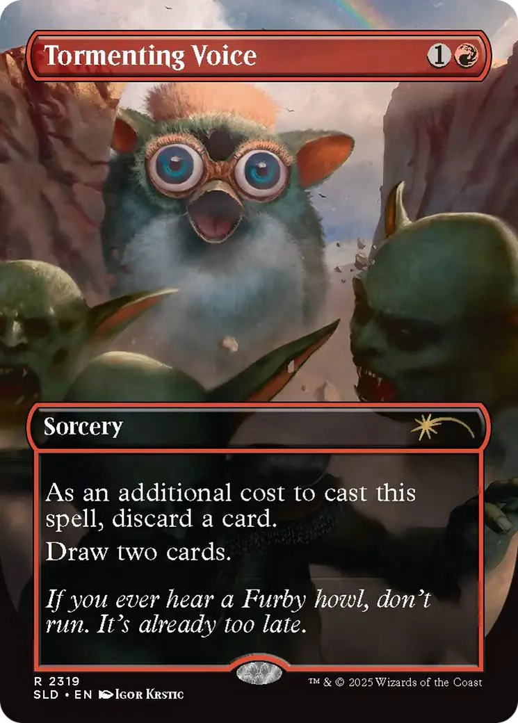 Tormenting Voice [2319] [Borderless] [Furby: The Gathering] [Secret Lair Drop] [Non-Foil]