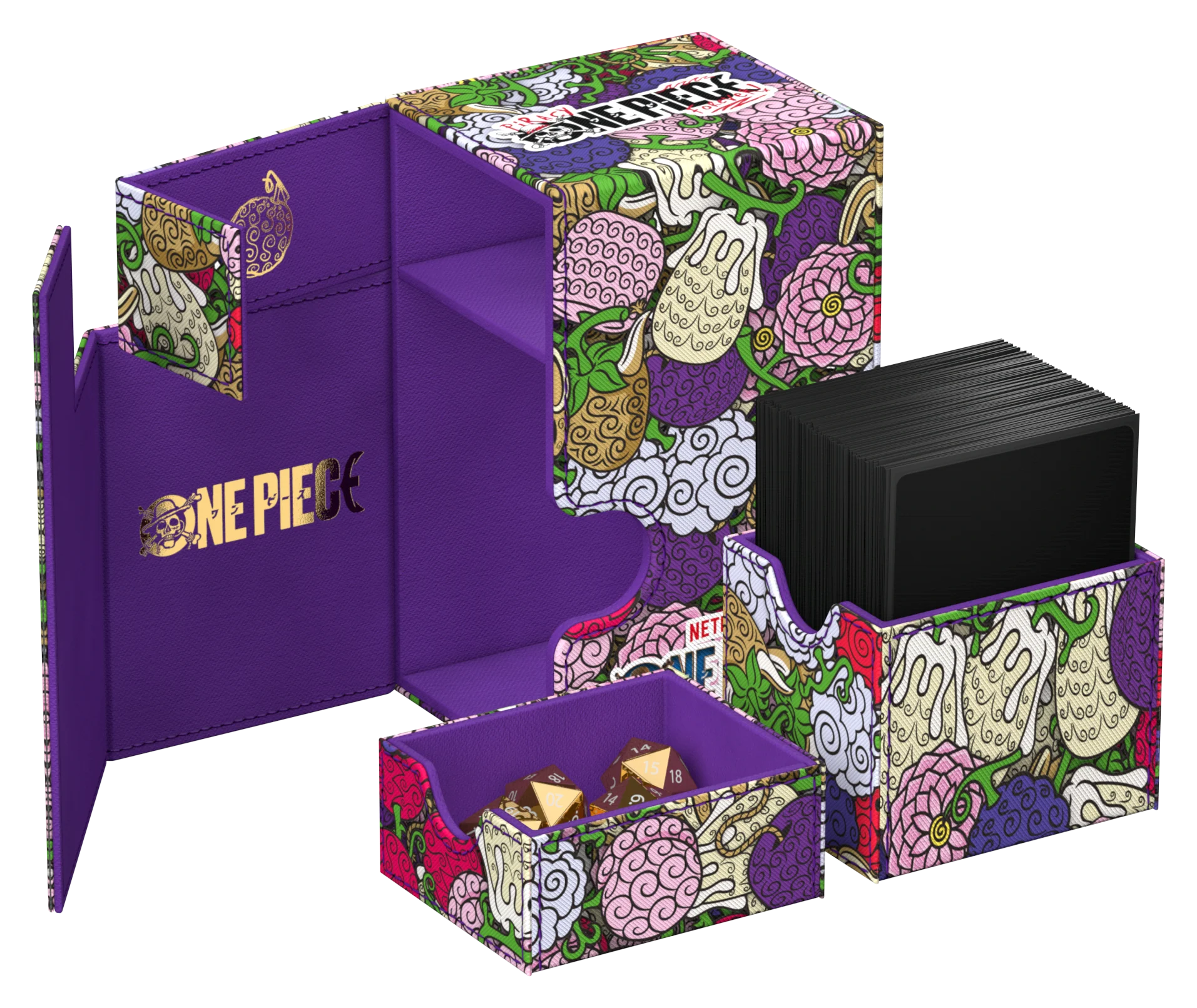 Ultimate Guard Flip'n'Tray Deck Case - 80+ - One Piece - Devil Fruit Pattern - Image 2