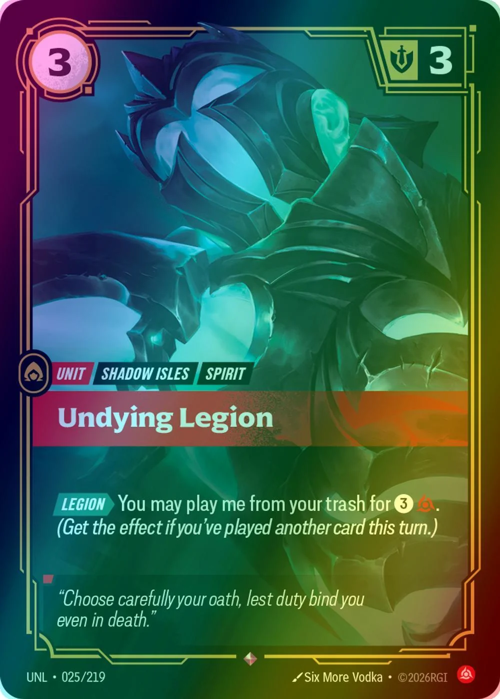 Undying Legion - 025/219 [Unleashed] [Foil]
