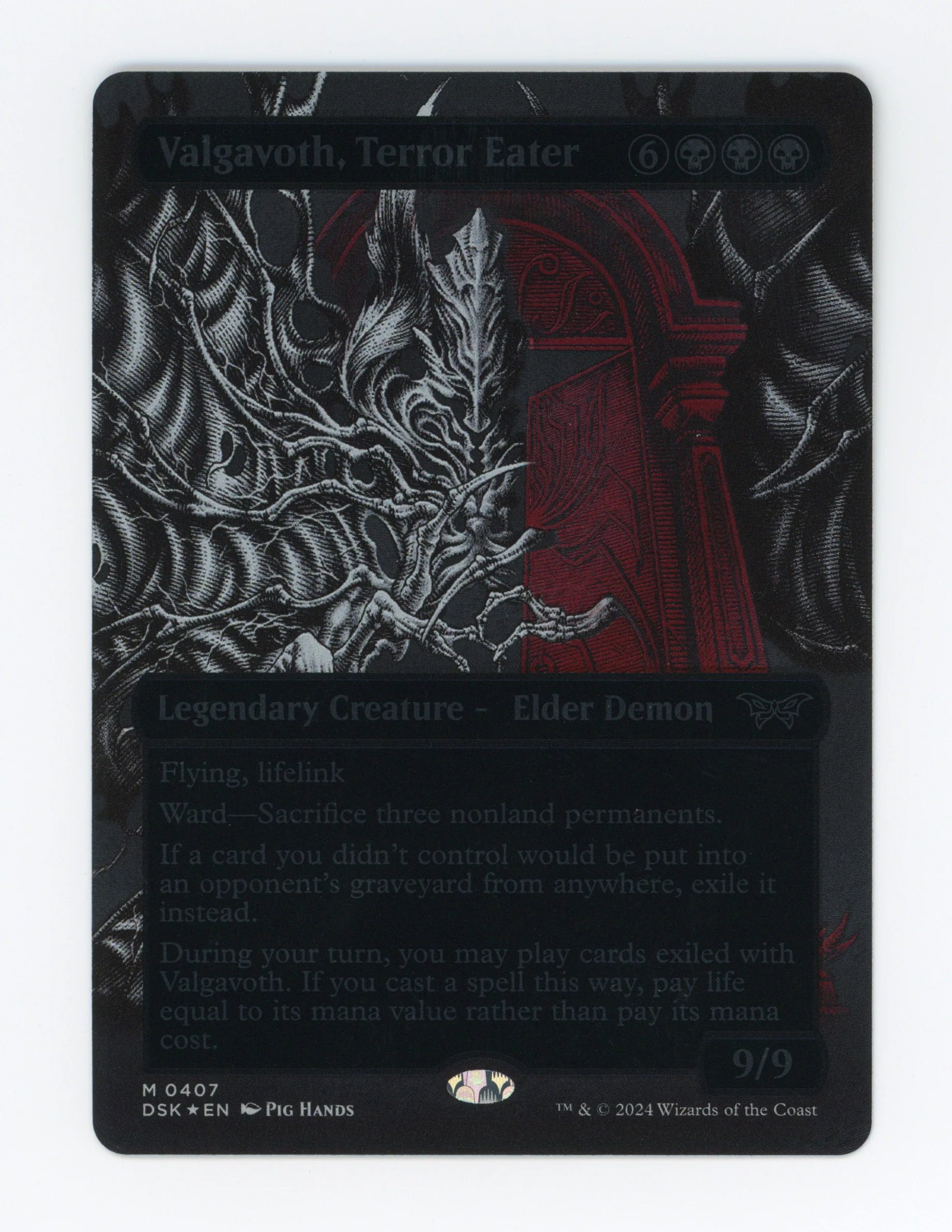 Valgavoth, Terror Eater — Borderless|Double Exposure|Textured Foil — ID 18262