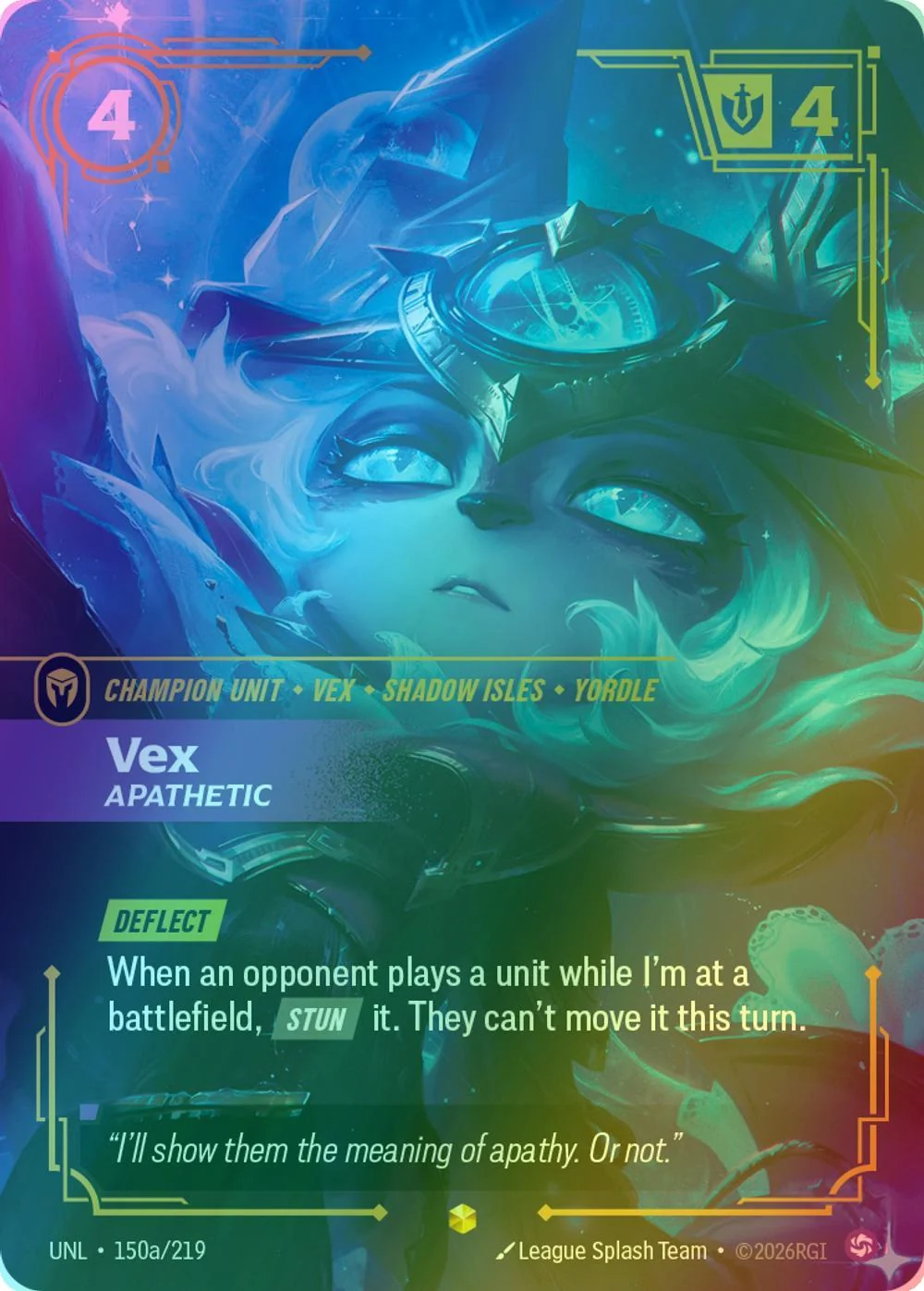 Vex - Apathetic (Alternate Art) - 150a/219 [Unleashed] [Foil]