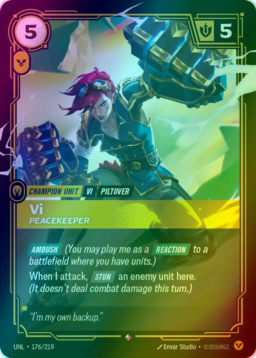 Vi - Peacekeeper - 176/219 [Unleashed] [Foil]