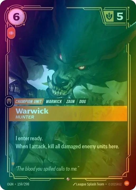 Warwick - Hunter - 159/298 [Origins] [Foil]