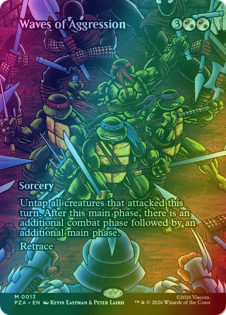 Waves of Aggression [13] [Borderless] [Teenage Mutant Ninja Turtles Source Material] [Foil]