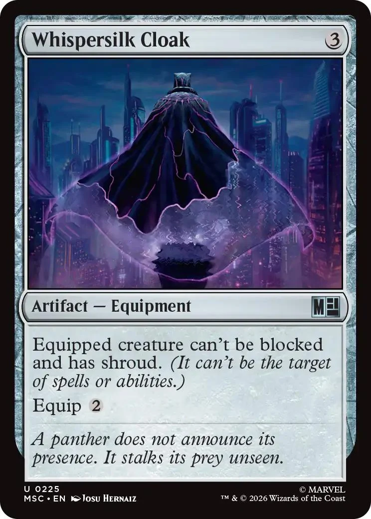 Whispersilk Cloak [225] [Marvel Super Heroes: Commander] [Non-Foil]