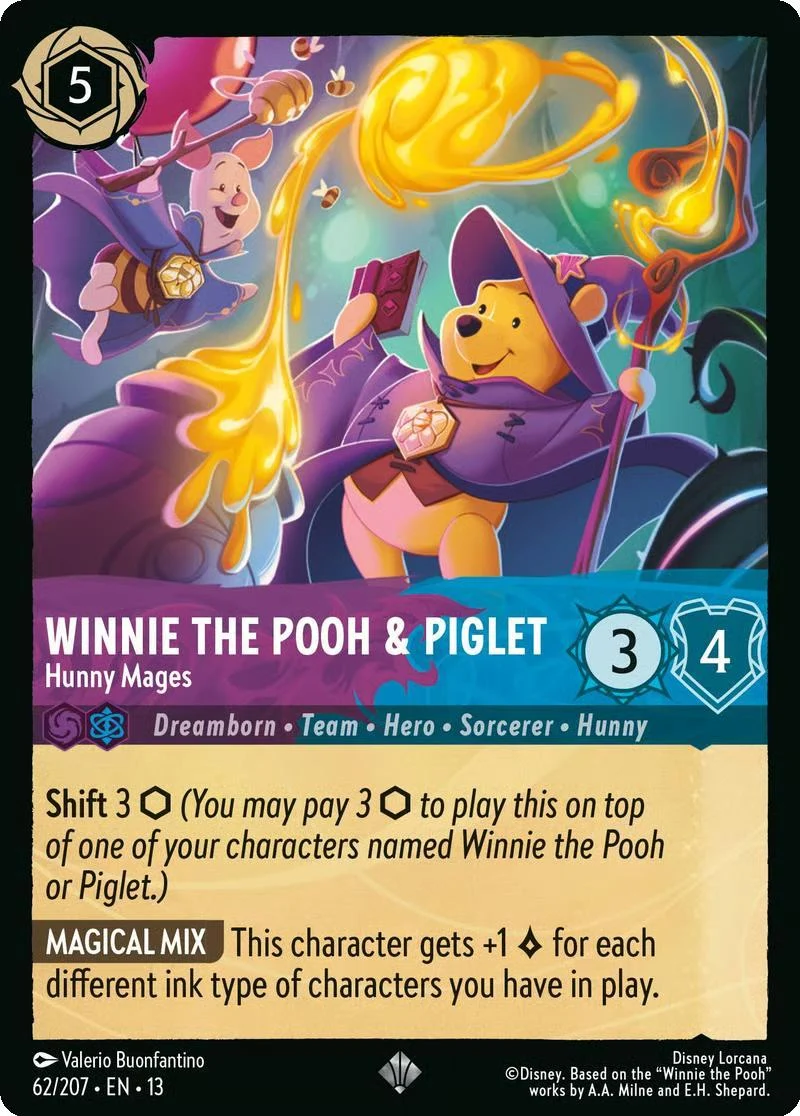 Winnie the Pooh & Piglet - Hunny Mages - 62/204 [Attack of the Vine!] [Non-Foil]