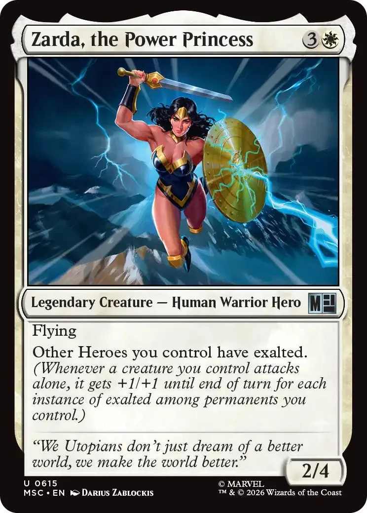 Zarda, the Power Princess [615] [Jumpstart] [Marvel Super Heroes: Commander] [Non-Foil]